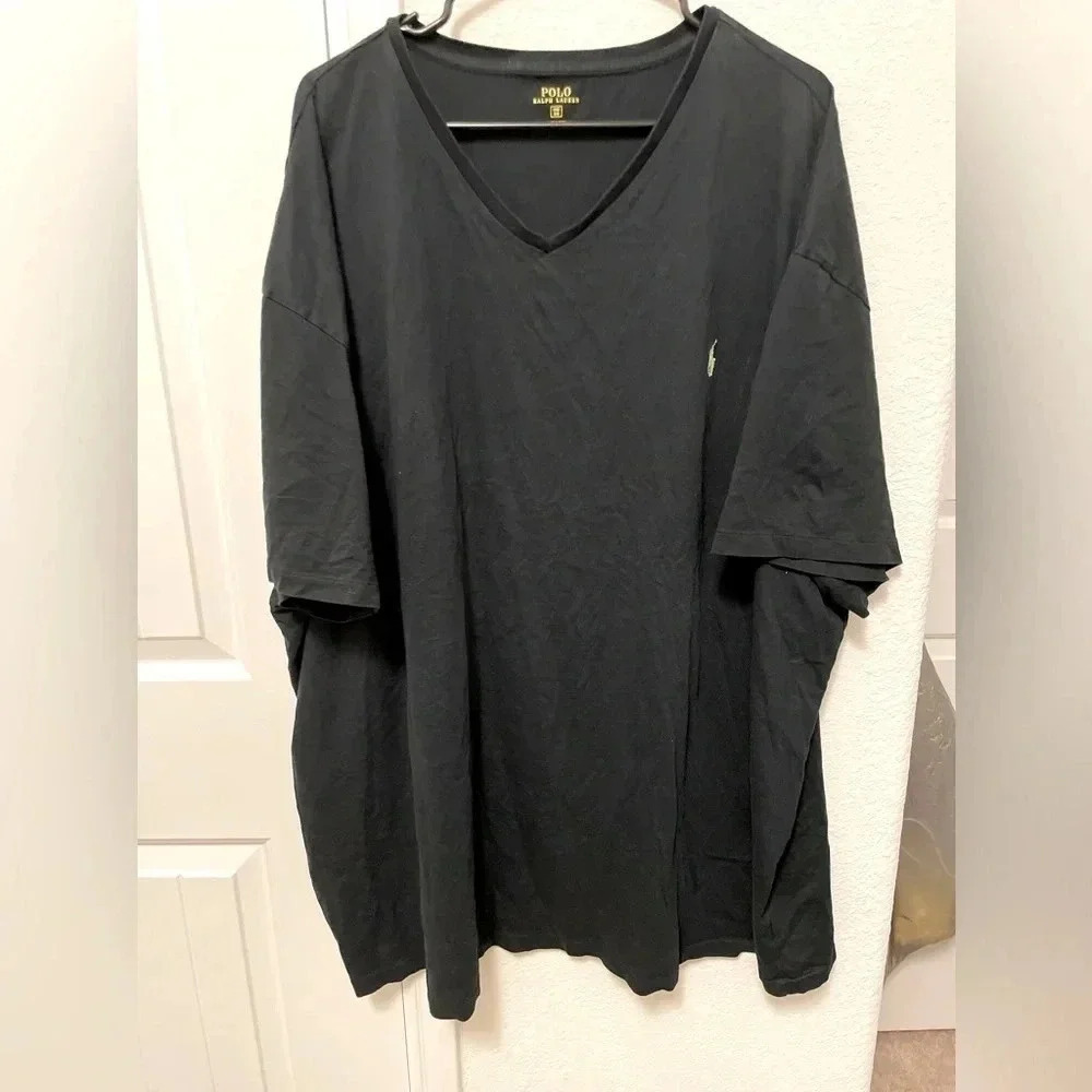 Polo Ralph Lauren Men’s Big Classic Fit Black V-neck tee size 4XB